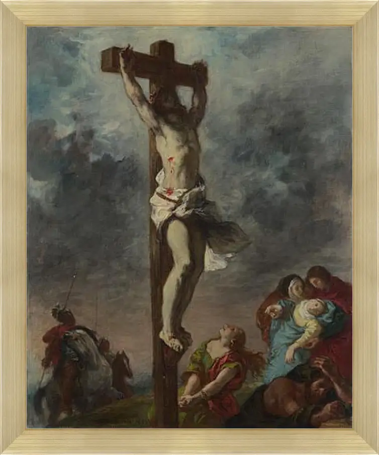 Картина в раме - Christ on the Cross. Эжен Делакруа