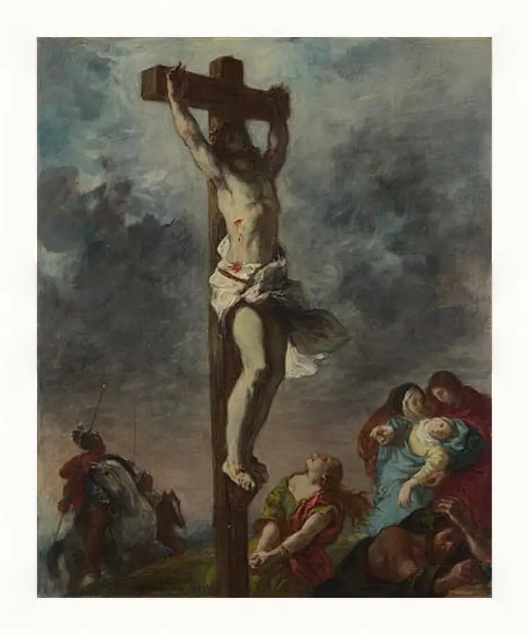 Картина в раме - Christ on the Cross. Эжен Делакруа