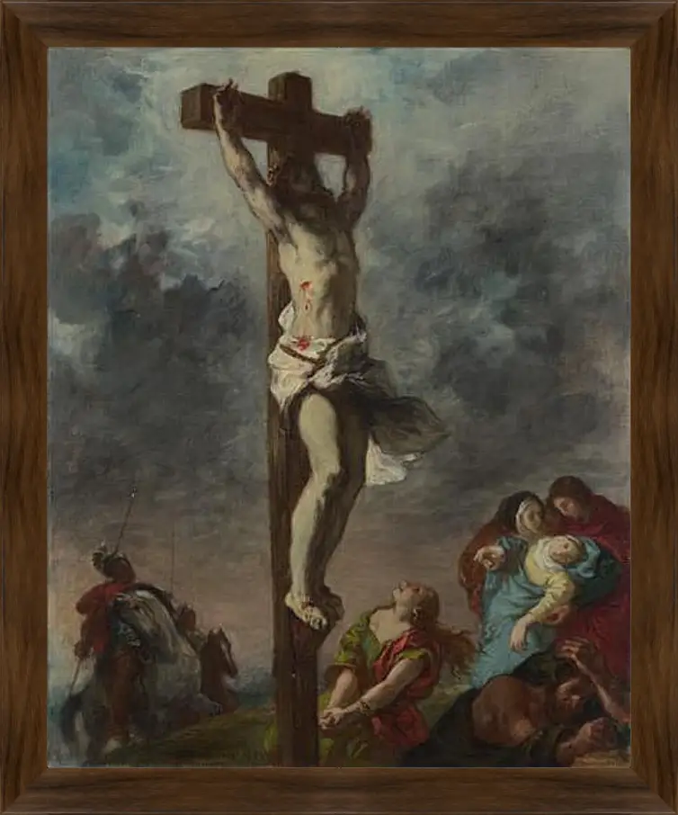 Картина в раме - Christ on the Cross. Эжен Делакруа