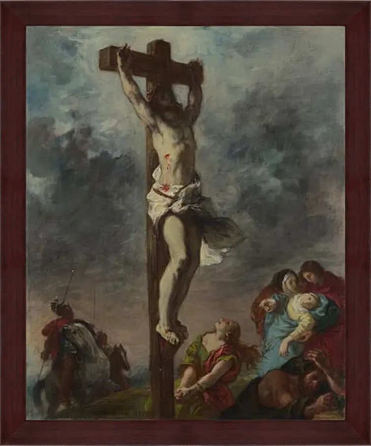 Картина в раме - Christ on the Cross. Эжен Делакруа