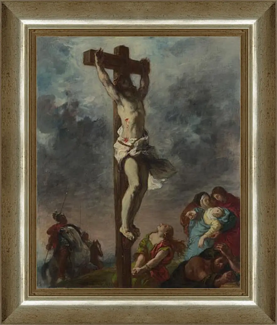 Картина в раме - Christ on the Cross. Эжен Делакруа