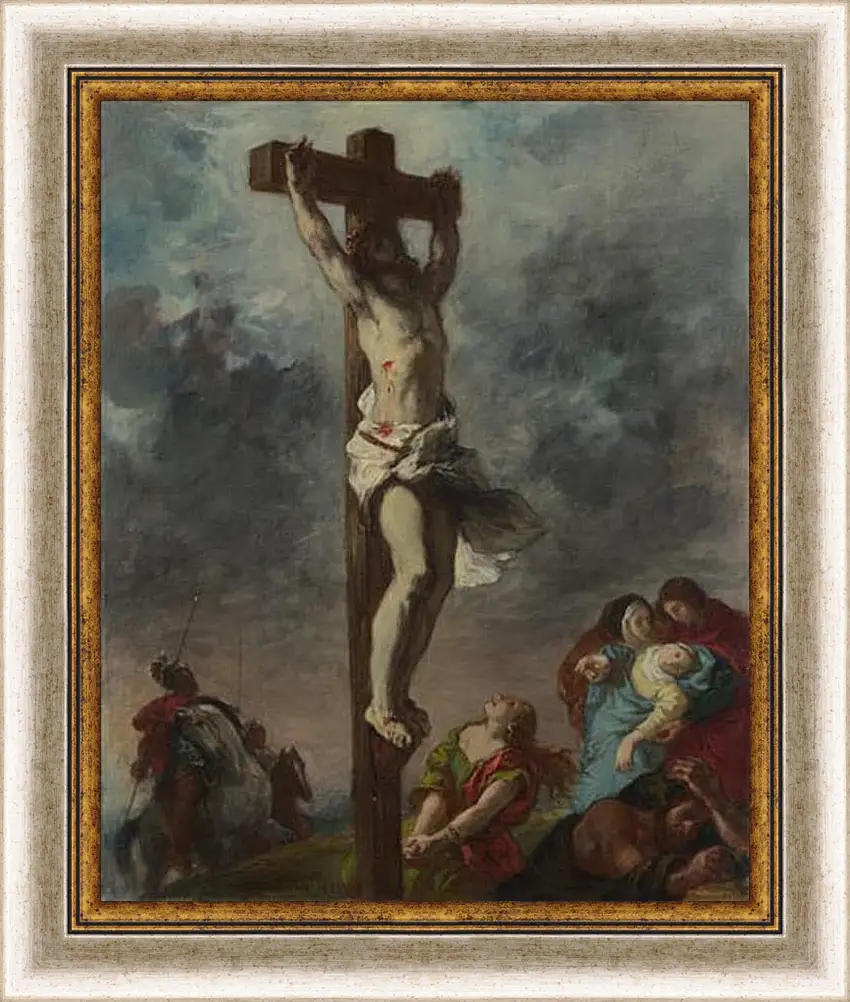 Картина в раме - Christ on the Cross. Эжен Делакруа