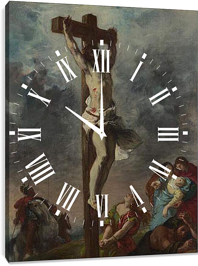 Часы картина - Christ on the Cross. Эжен Делакруа