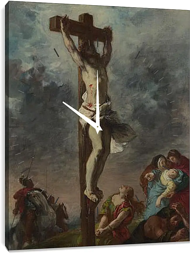 Часы картина - Christ on the Cross. Эжен Делакруа