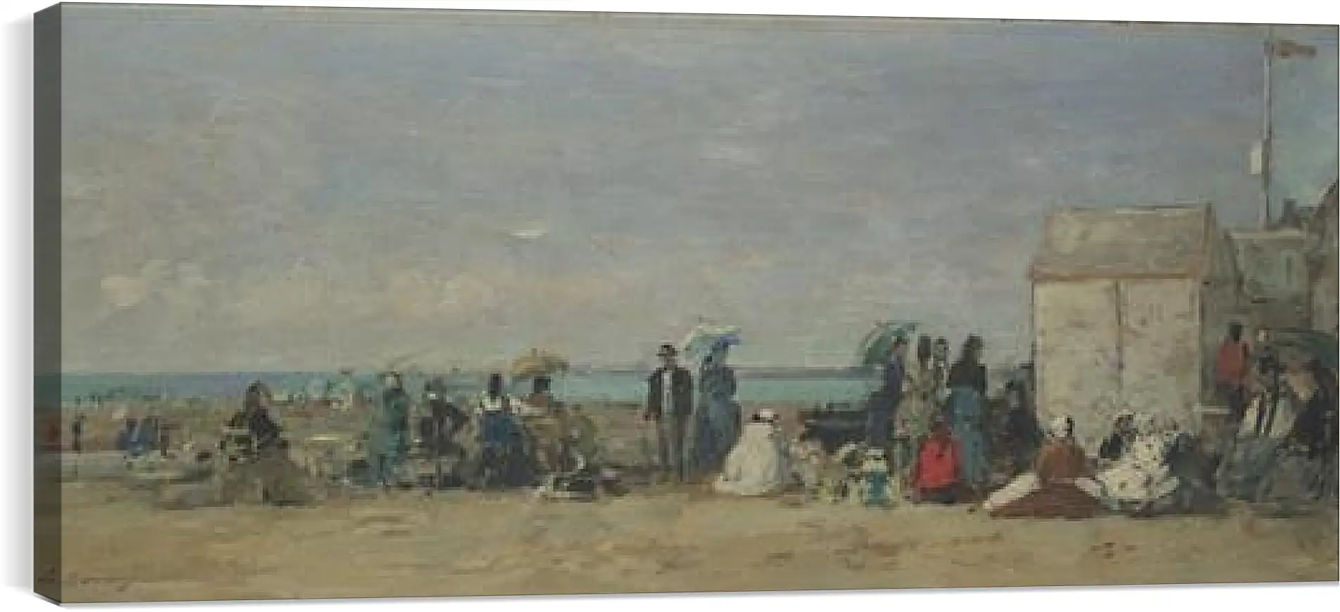 Постер и плакат - Beach Scene, Trouville (1) Эжен Буден