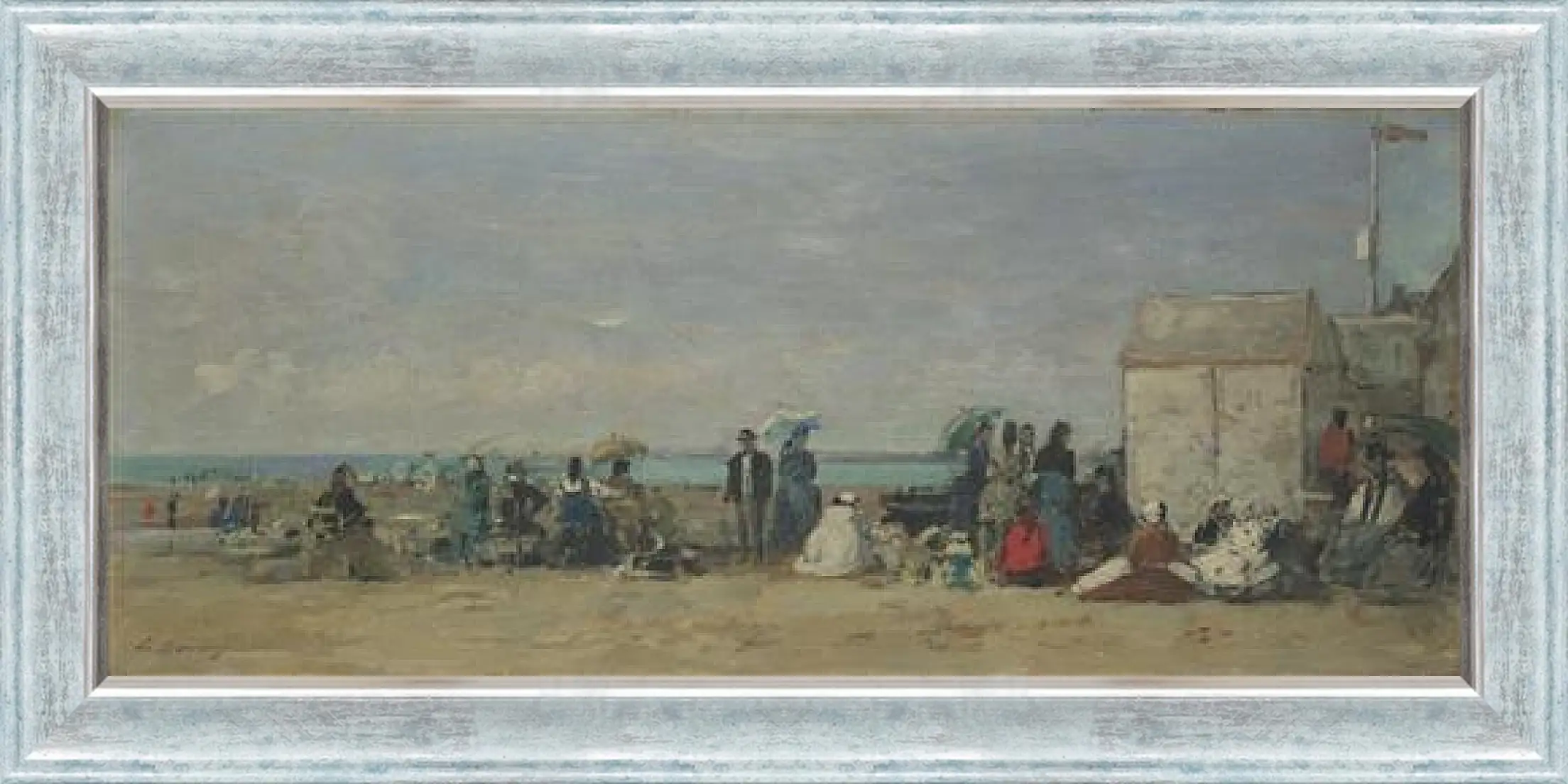 Картина в раме - Beach Scene, Trouville (1) Эжен Буден