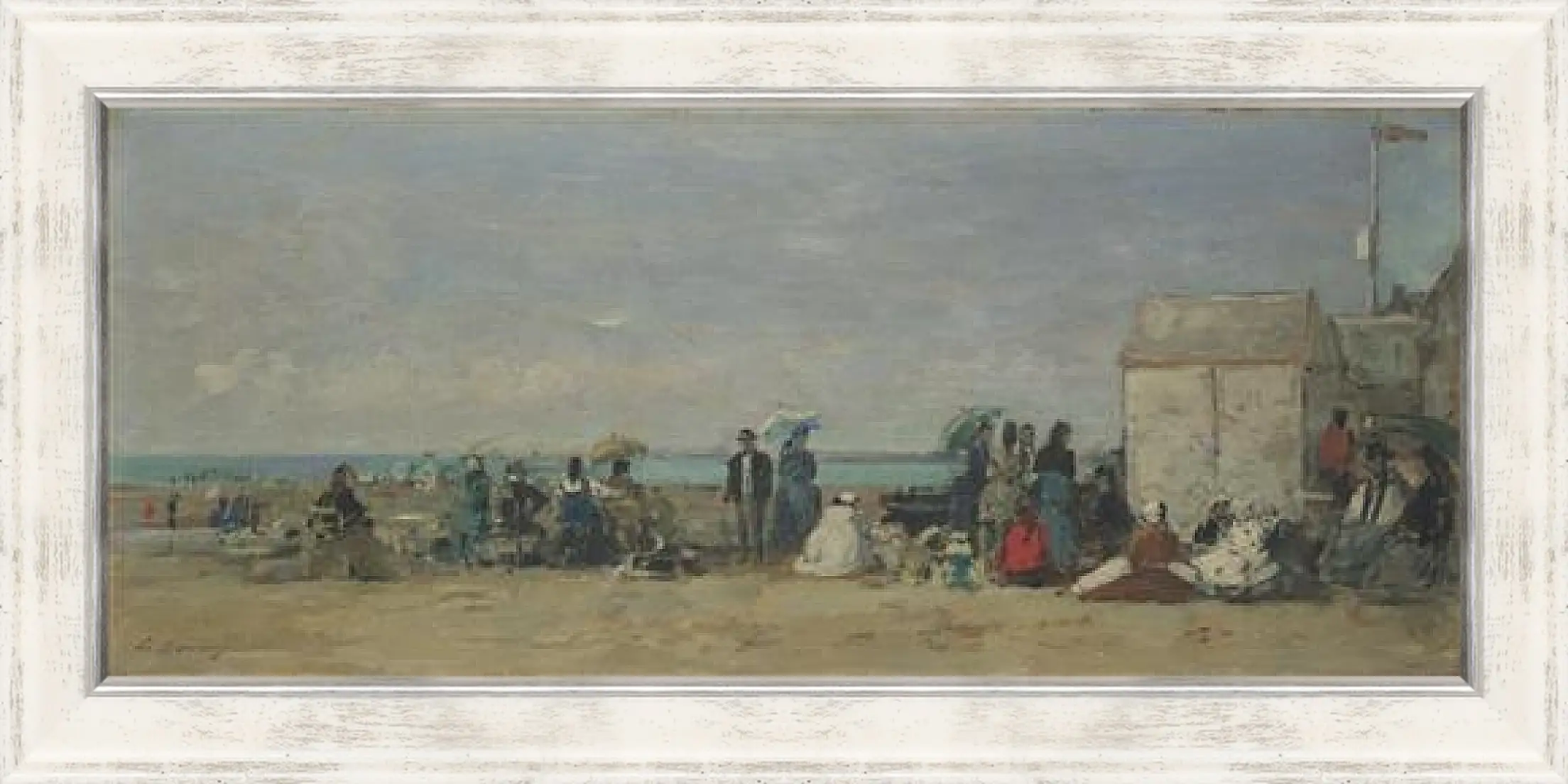 Картина в раме - Beach Scene, Trouville (1) Эжен Буден