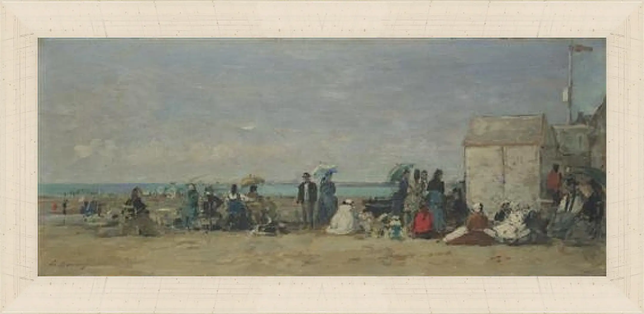 Картина в раме - Beach Scene, Trouville (1) Эжен Буден