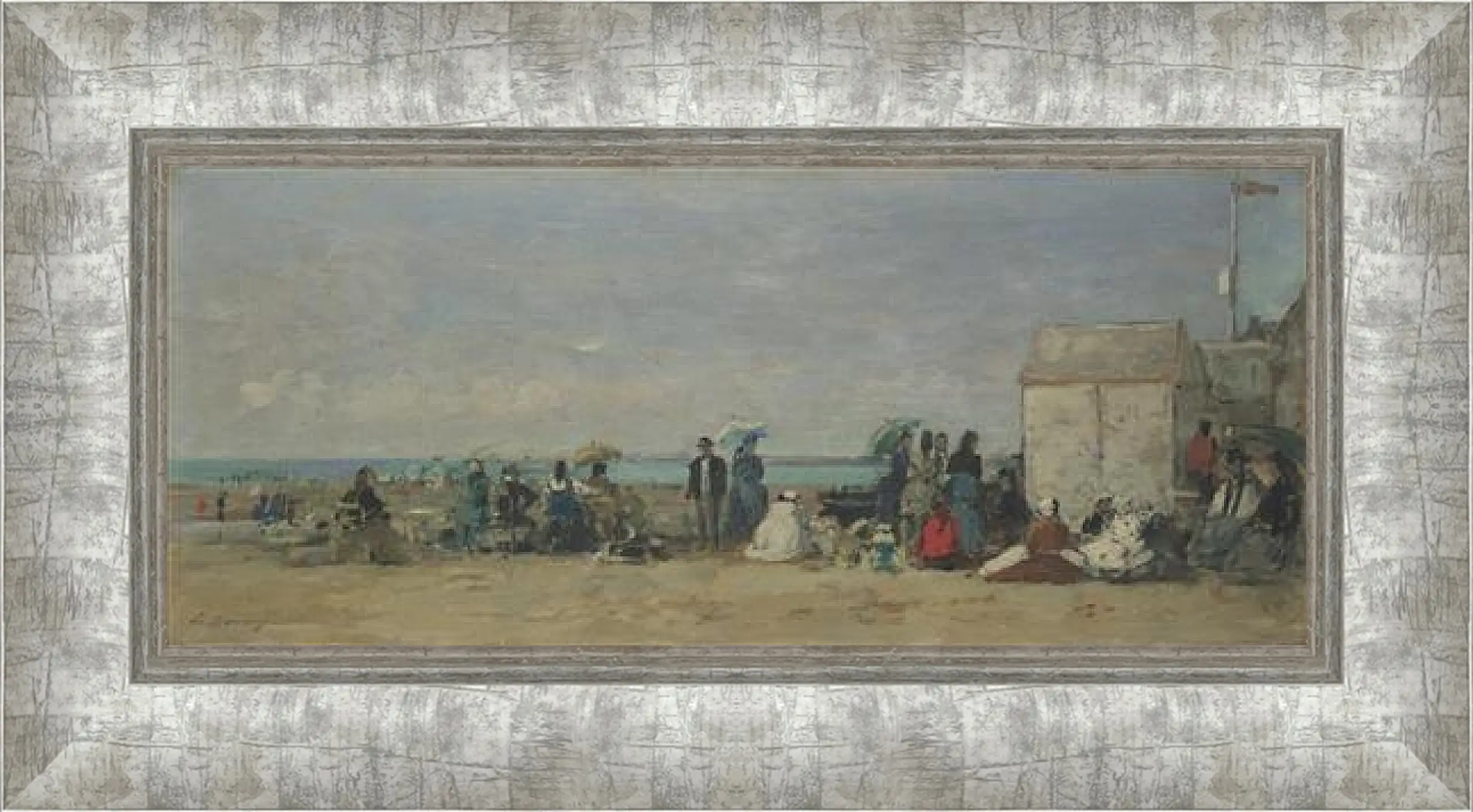 Картина в раме - Beach Scene, Trouville (1) Эжен Буден