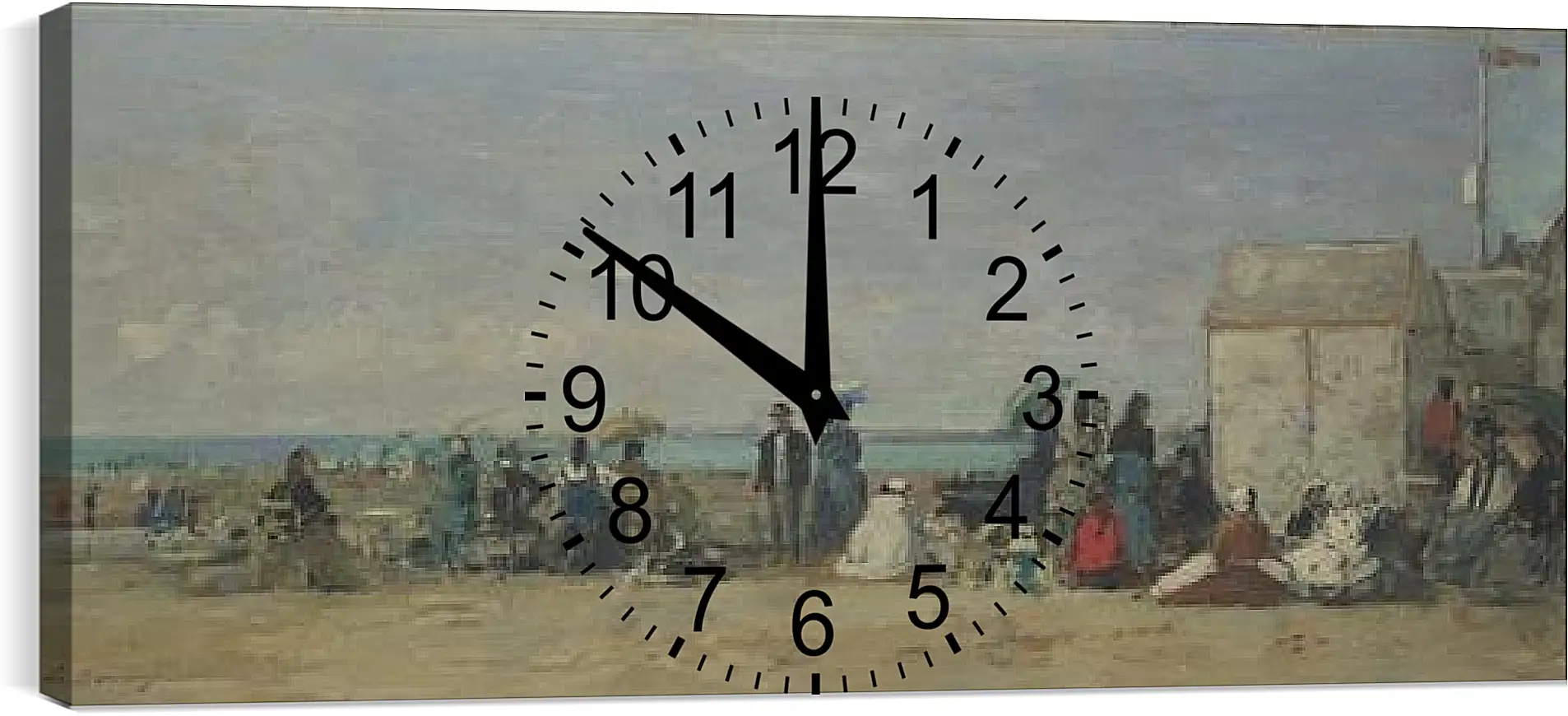 Часы картина - Beach Scene, Trouville (1) Эжен Буден