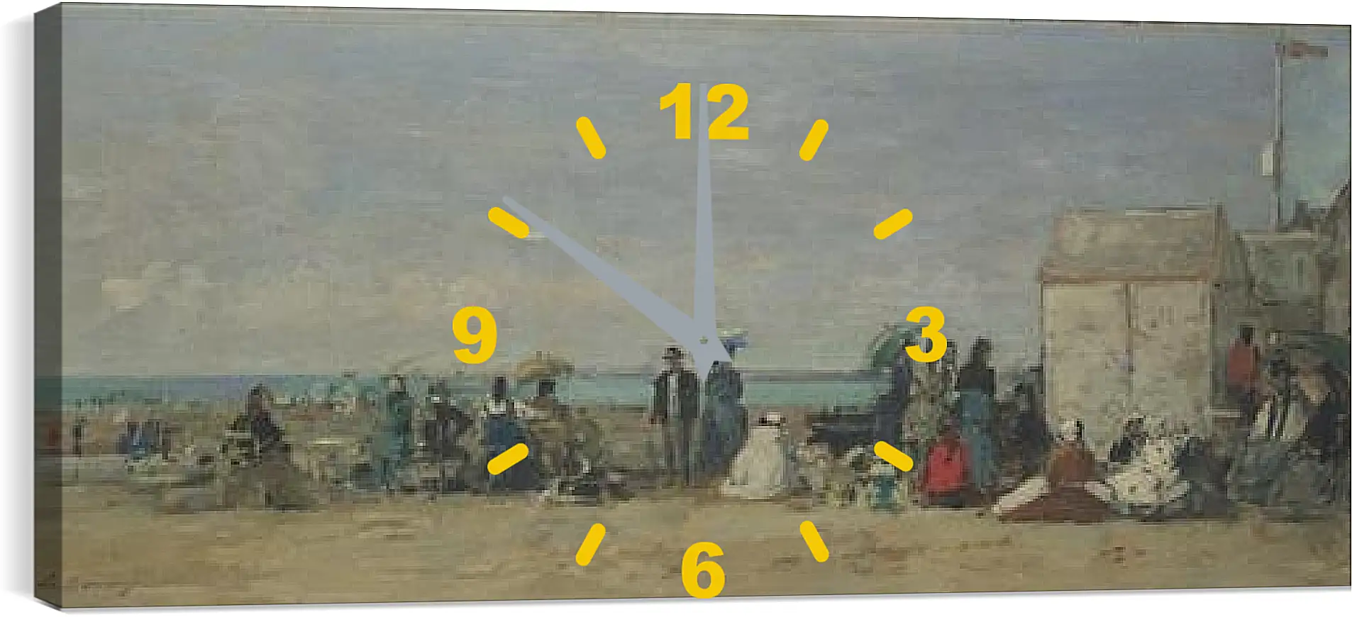 Часы картина - Beach Scene, Trouville (1) Эжен Буден