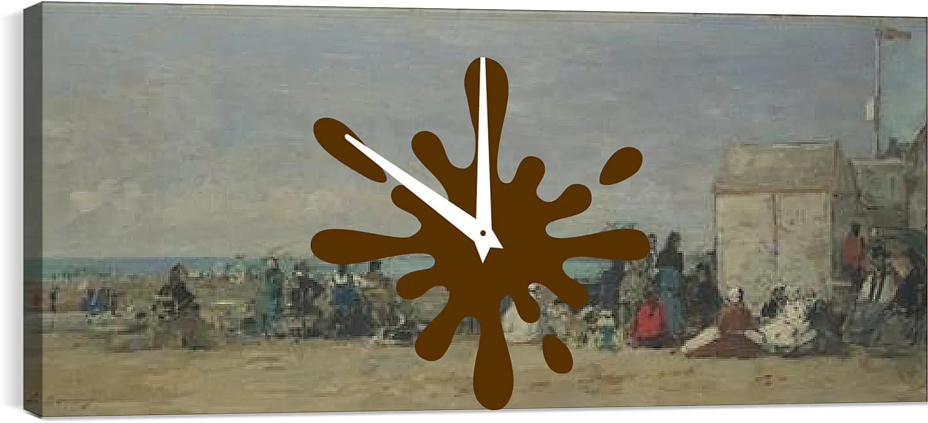 Часы картина - Beach Scene, Trouville (1) Эжен Буден