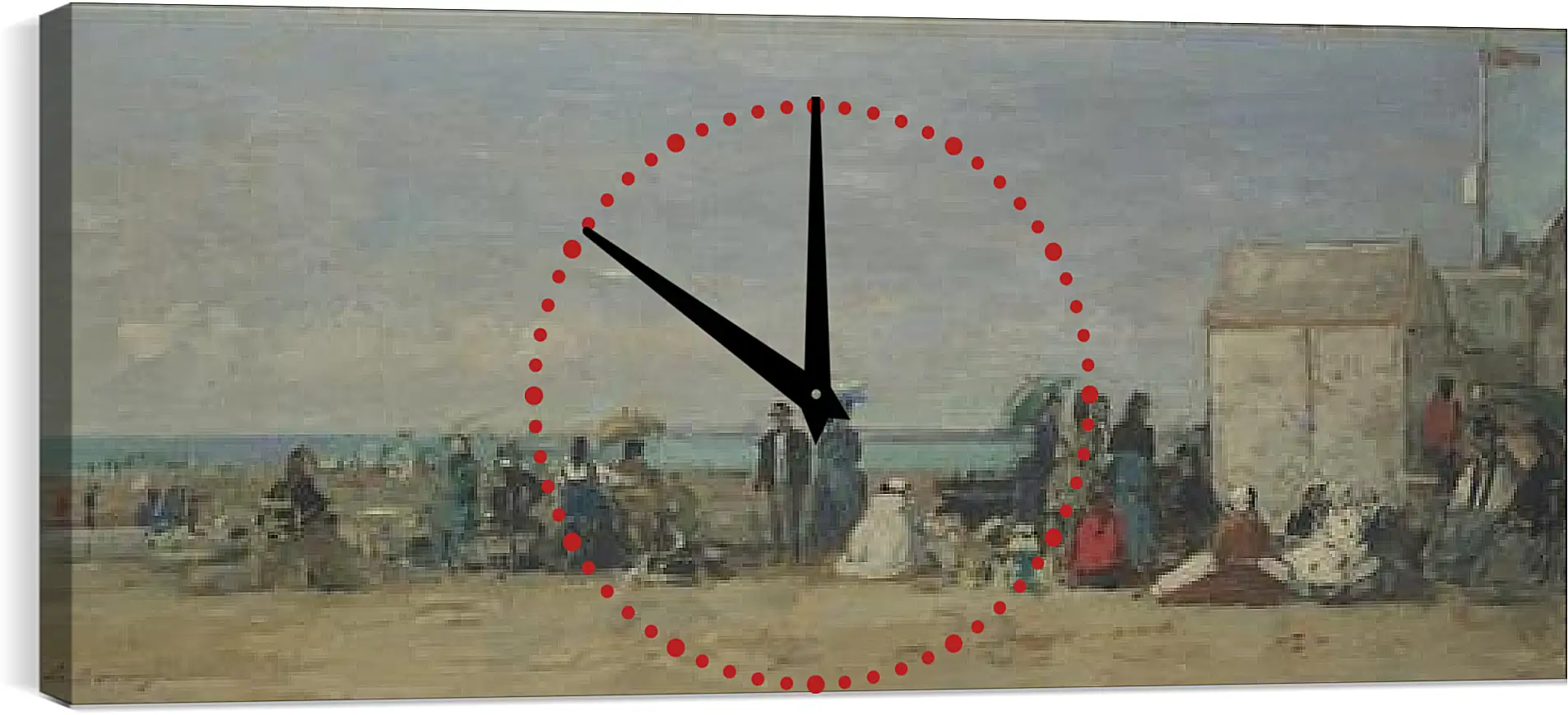 Часы картина - Beach Scene, Trouville (1) Эжен Буден