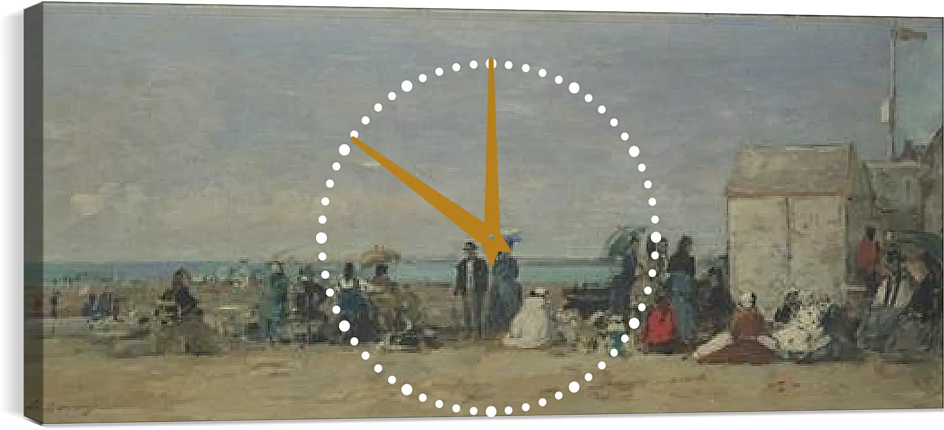 Часы картина - Beach Scene, Trouville (1) Эжен Буден