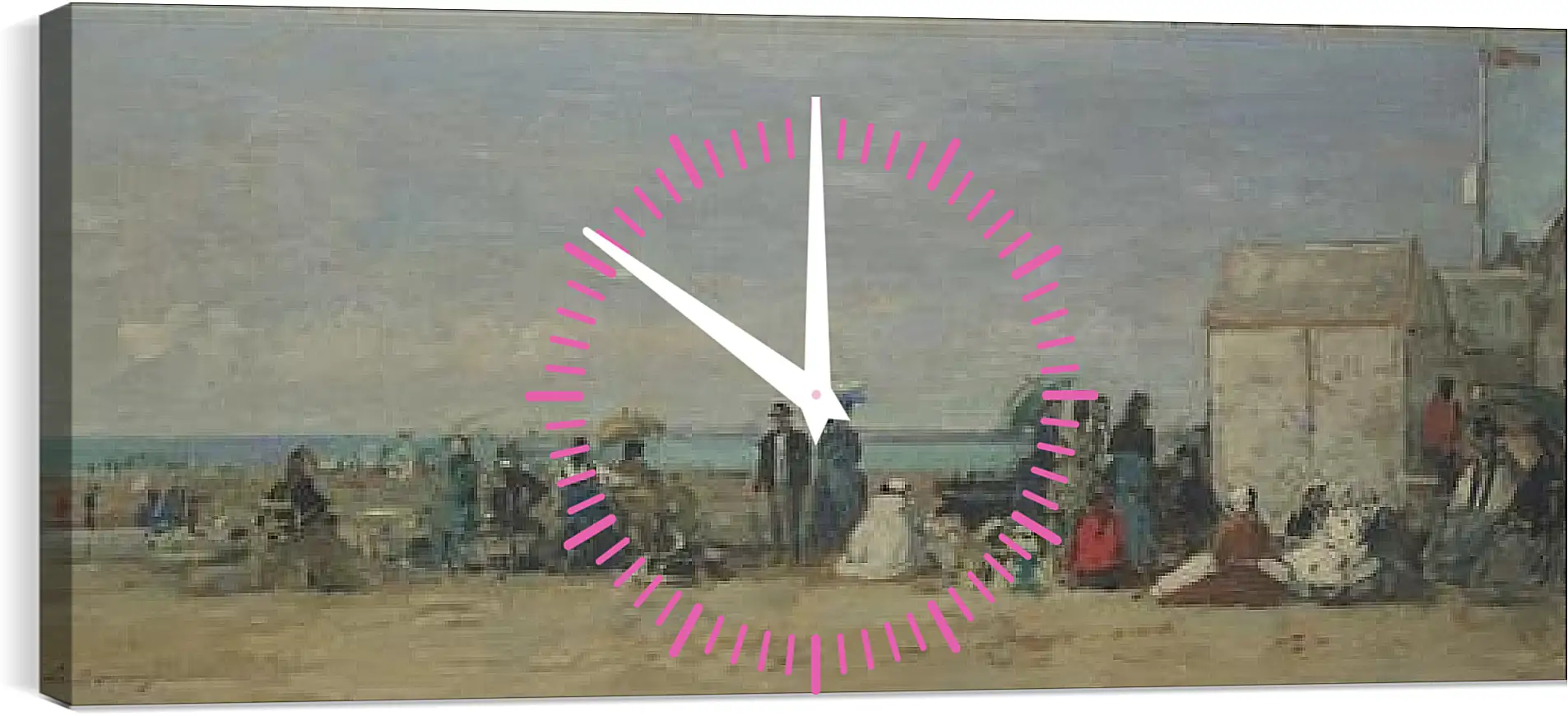 Часы картина - Beach Scene, Trouville (1) Эжен Буден