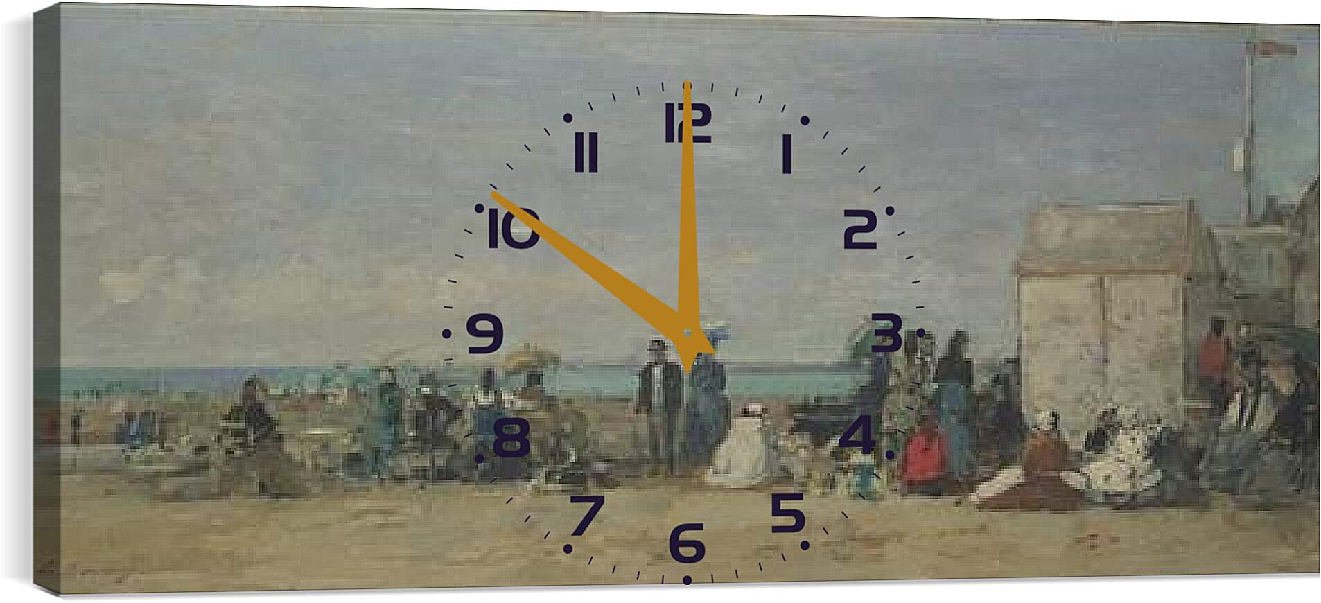 Часы картина - Beach Scene, Trouville (1) Эжен Буден