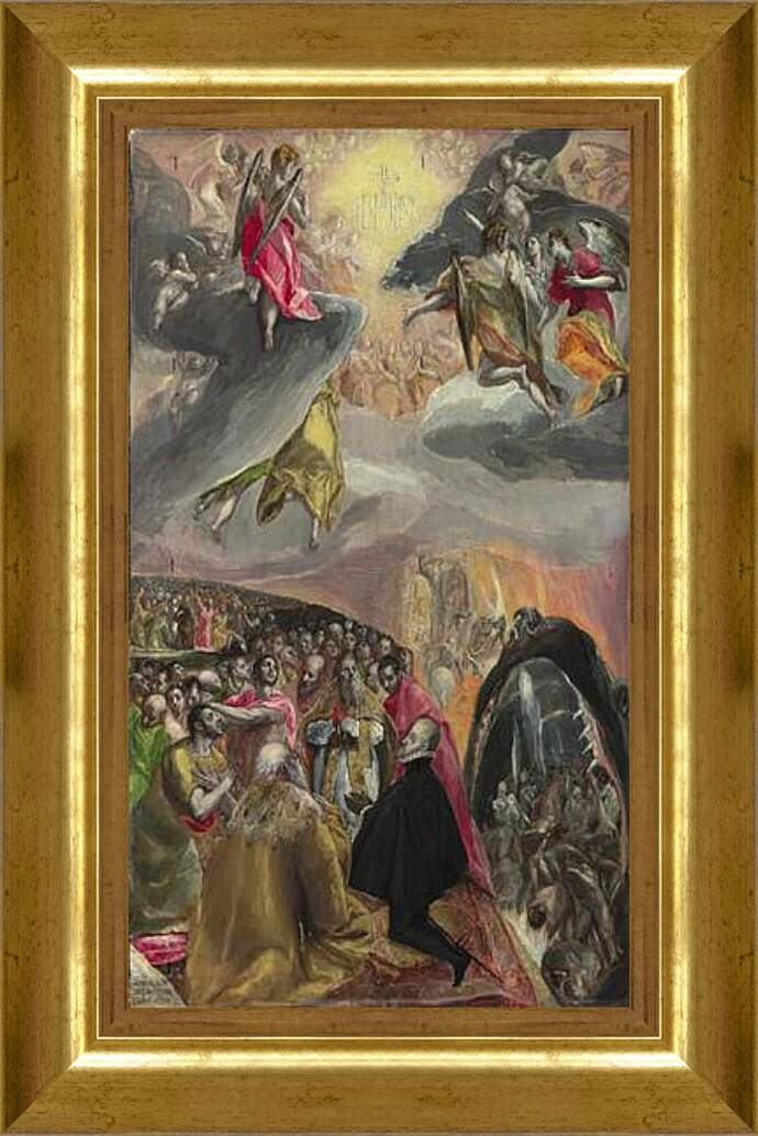Картина в раме - The Adoration of the Name of Jesus. Эль Греко