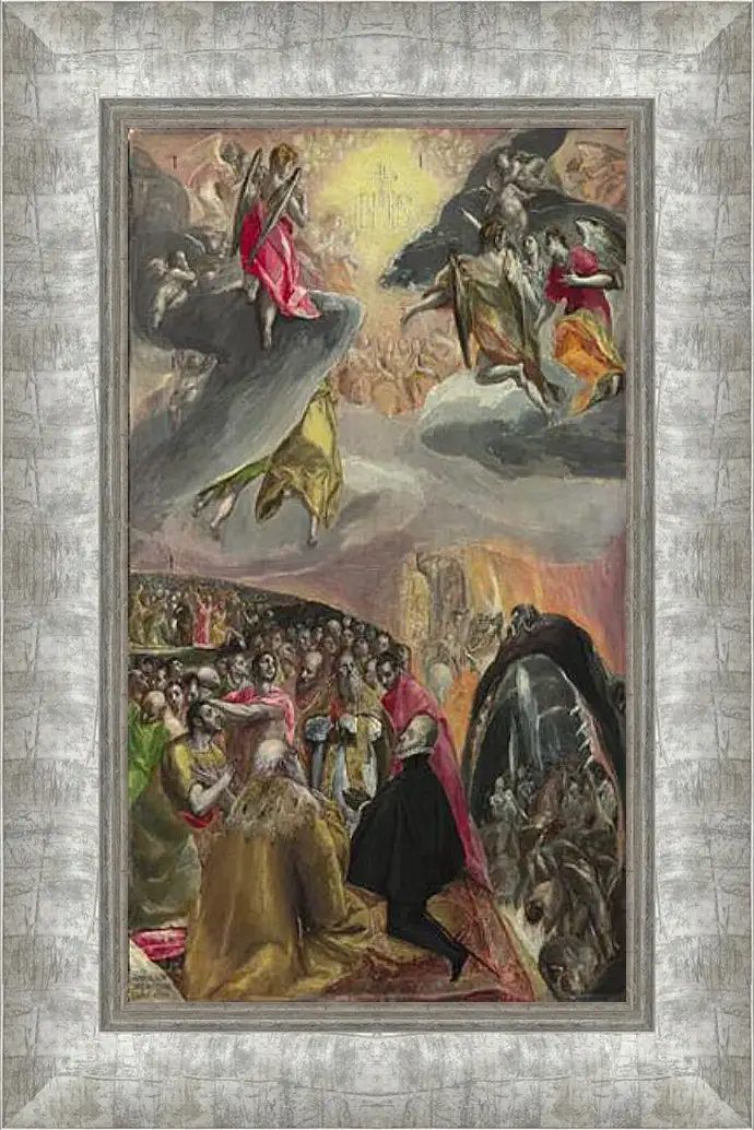 Картина в раме - The Adoration of the Name of Jesus. Эль Греко