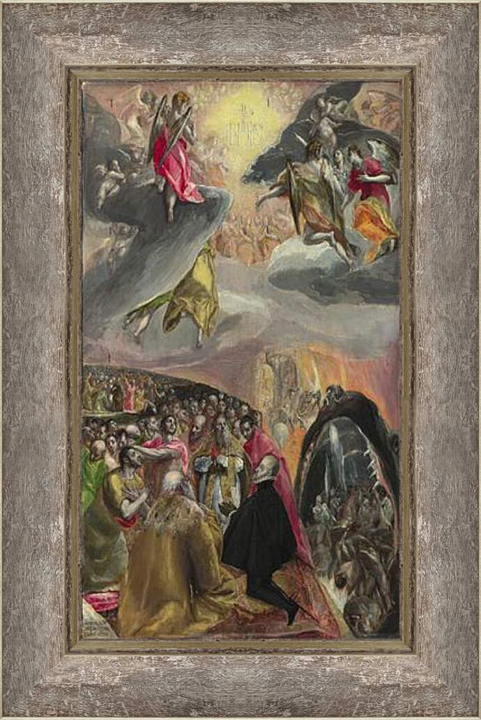 Картина в раме - The Adoration of the Name of Jesus. Эль Греко