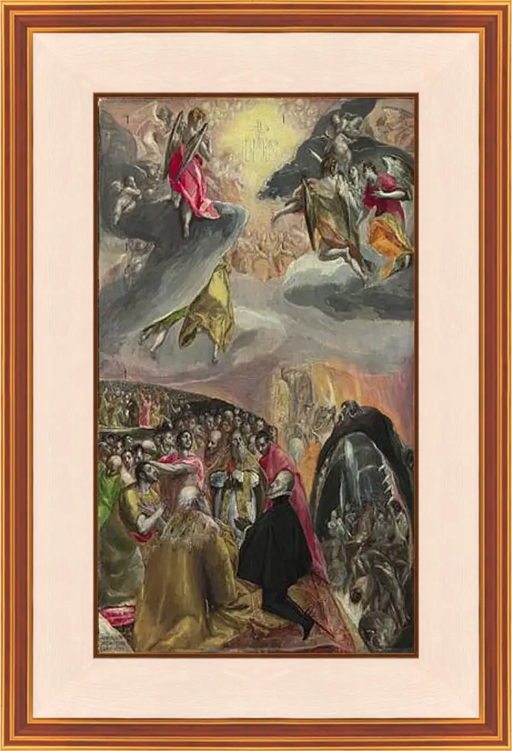 Картина в раме - The Adoration of the Name of Jesus. Эль Греко