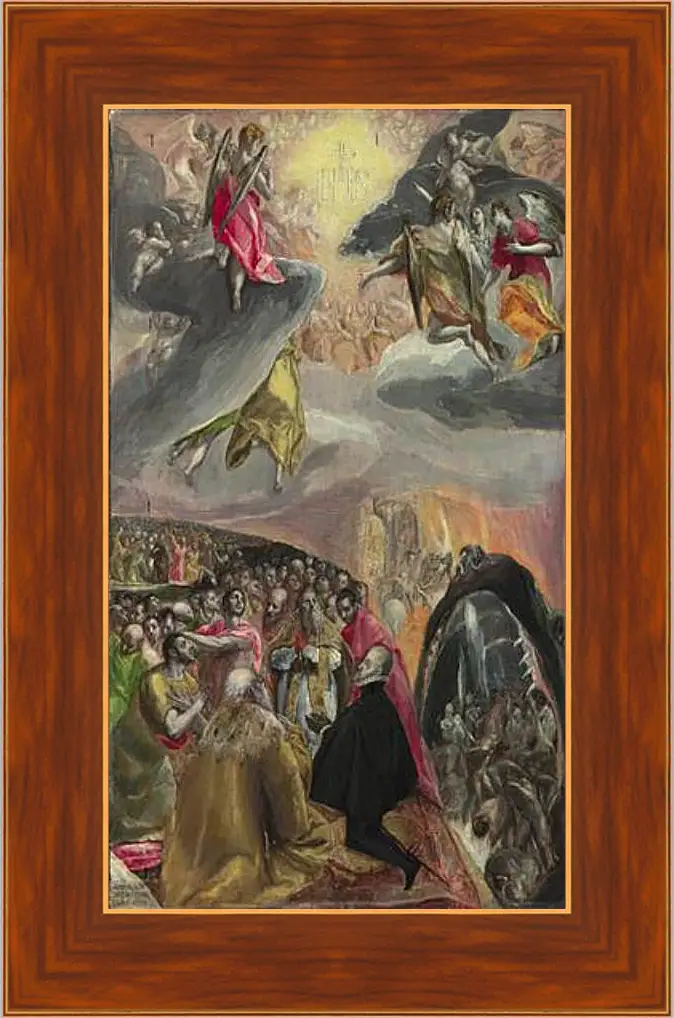 Картина в раме - The Adoration of the Name of Jesus. Эль Греко
