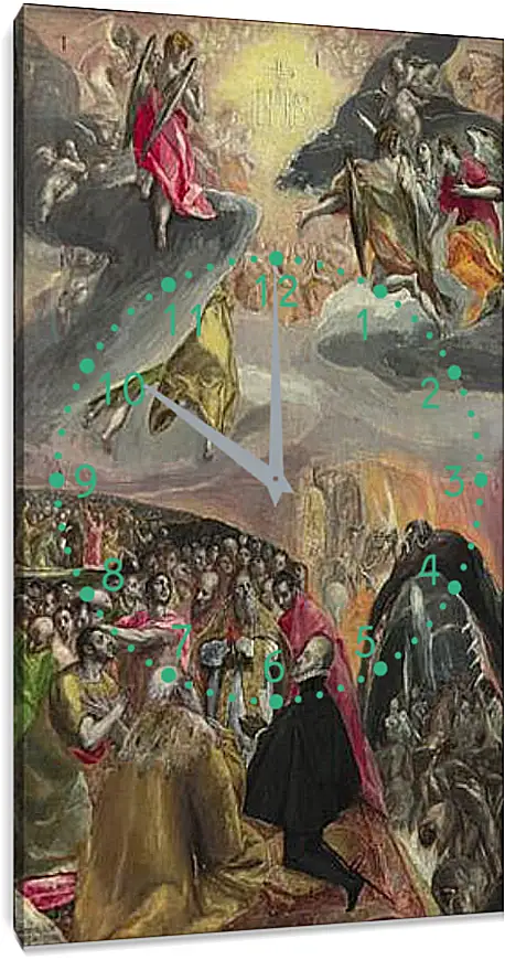 Часы картина - The Adoration of the Name of Jesus. Эль Греко