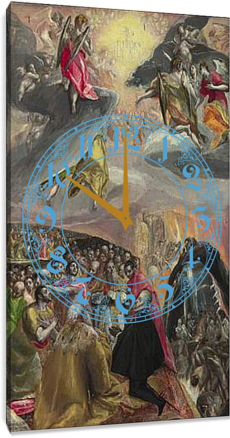 Часы картина - The Adoration of the Name of Jesus. Эль Греко