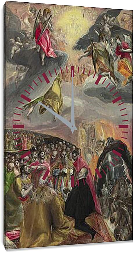 Часы картина - The Adoration of the Name of Jesus. Эль Греко