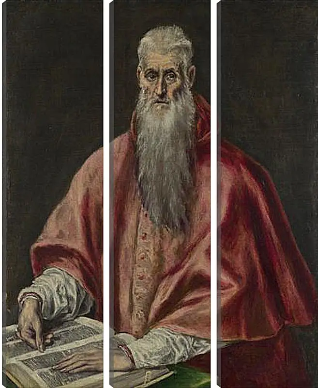 Модульная картина - Saint Jerome as Cardinal. Эль Греко