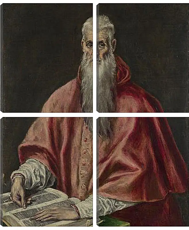 Модульная картина - Saint Jerome as Cardinal. Эль Греко