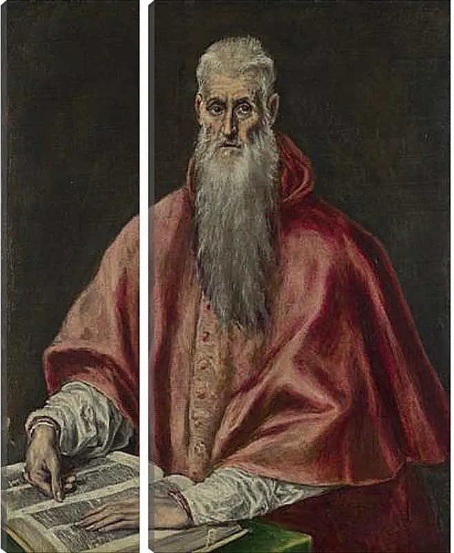 Модульная картина - Saint Jerome as Cardinal. Эль Греко