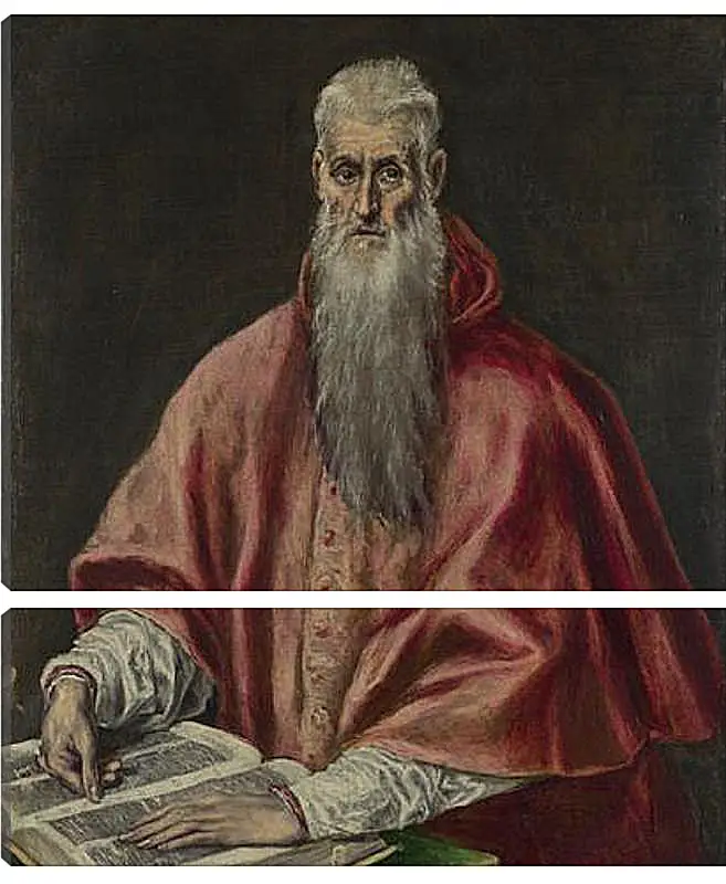 Модульная картина - Saint Jerome as Cardinal. Эль Греко