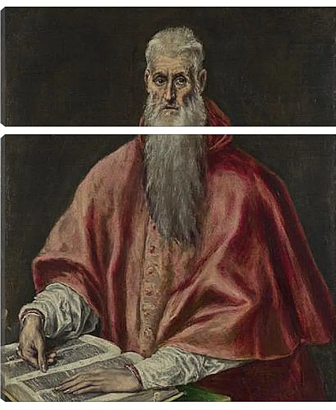 Модульная картина - Saint Jerome as Cardinal. Эль Греко