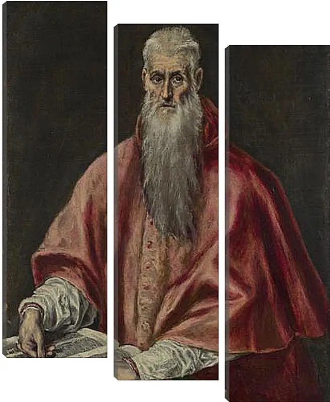 Модульная картина - Saint Jerome as Cardinal. Эль Греко