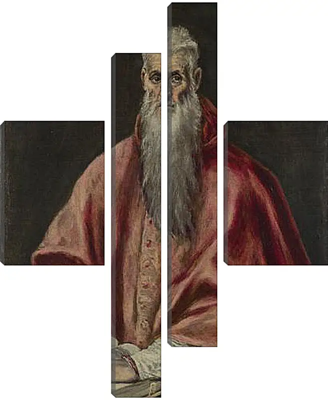 Модульная картина - Saint Jerome as Cardinal. Эль Греко