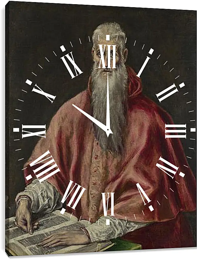 Часы картина - Saint Jerome as Cardinal. Эль Греко