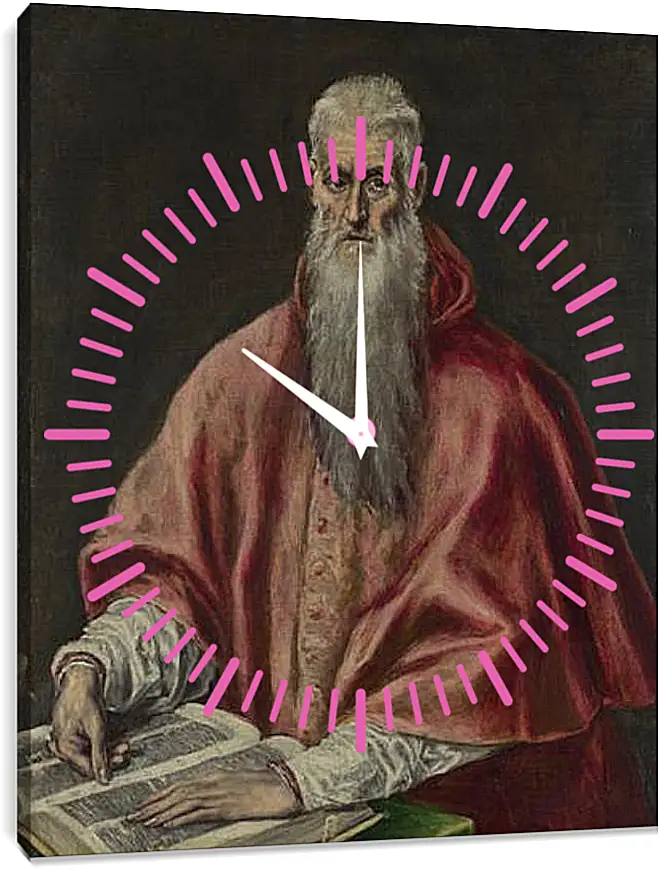 Часы картина - Saint Jerome as Cardinal. Эль Греко