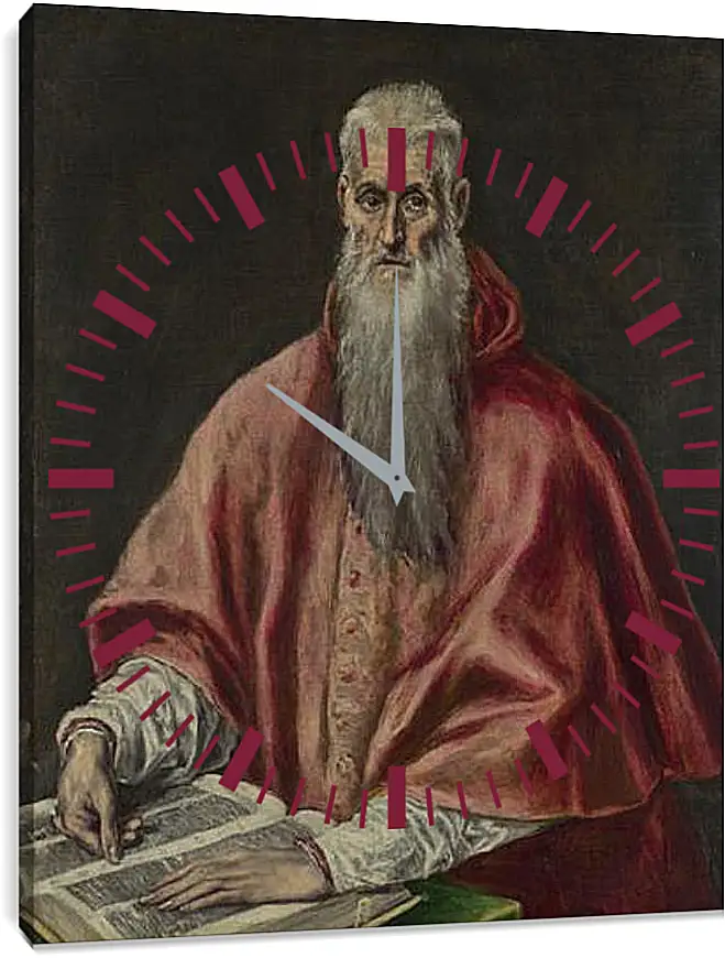 Часы картина - Saint Jerome as Cardinal. Эль Греко
