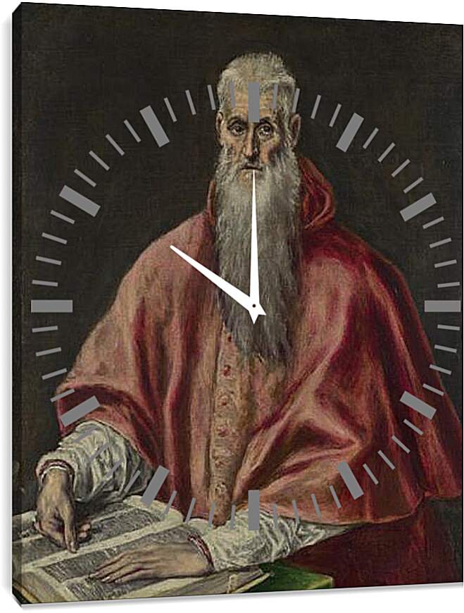 Часы картина - Saint Jerome as Cardinal. Эль Греко