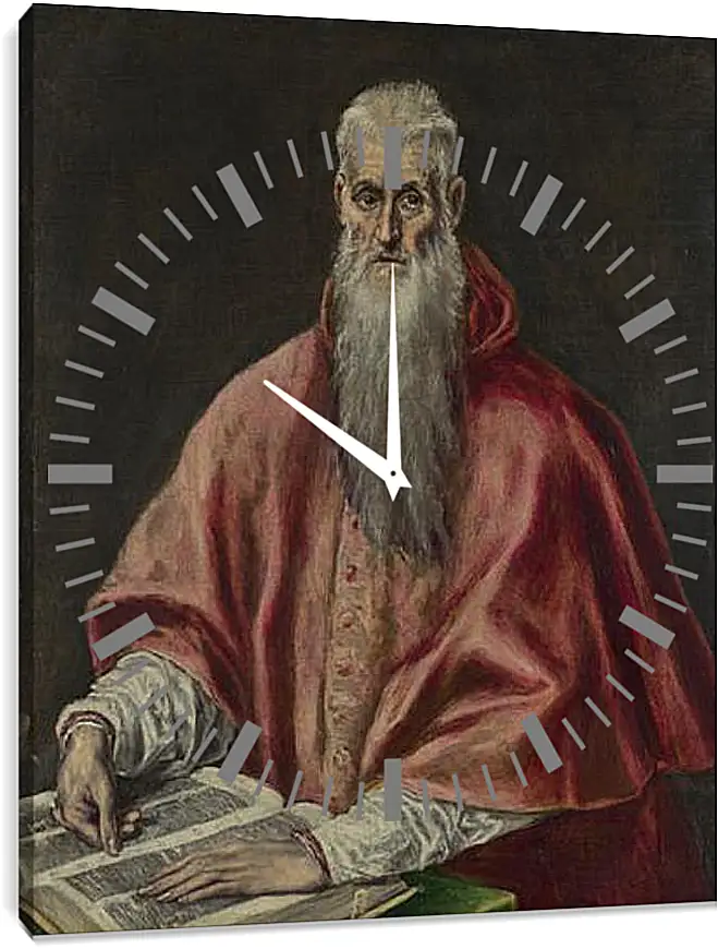 Часы картина - Saint Jerome as Cardinal. Эль Греко