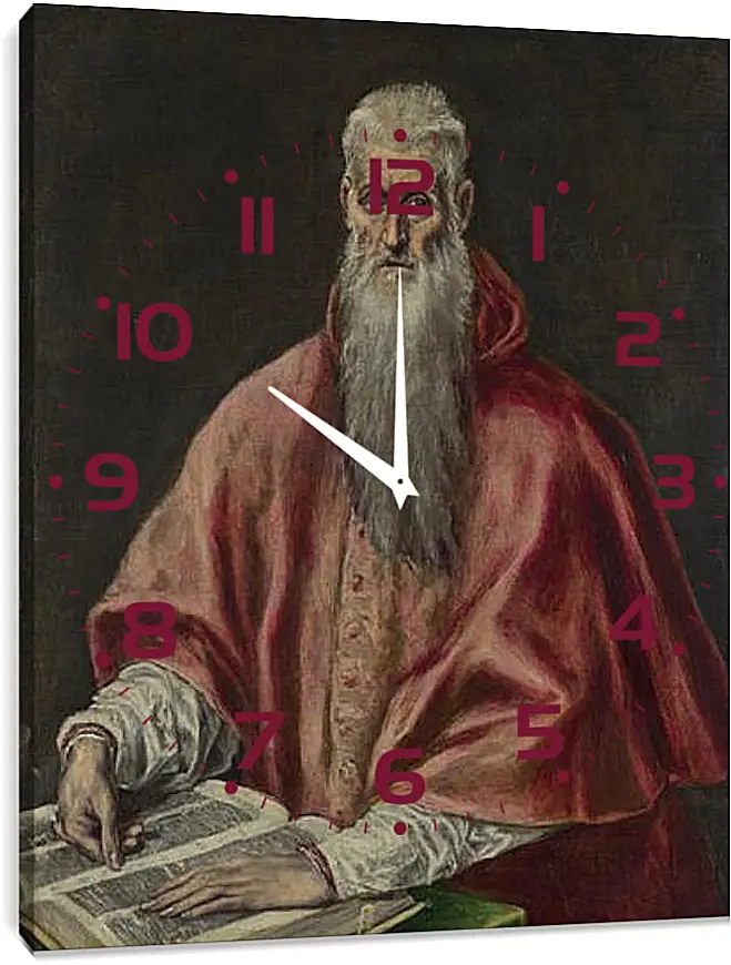 Часы картина - Saint Jerome as Cardinal. Эль Греко