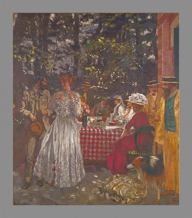Картина в раме - The Terrace at Vasouy, the Lunch. Эдуар Вюйар