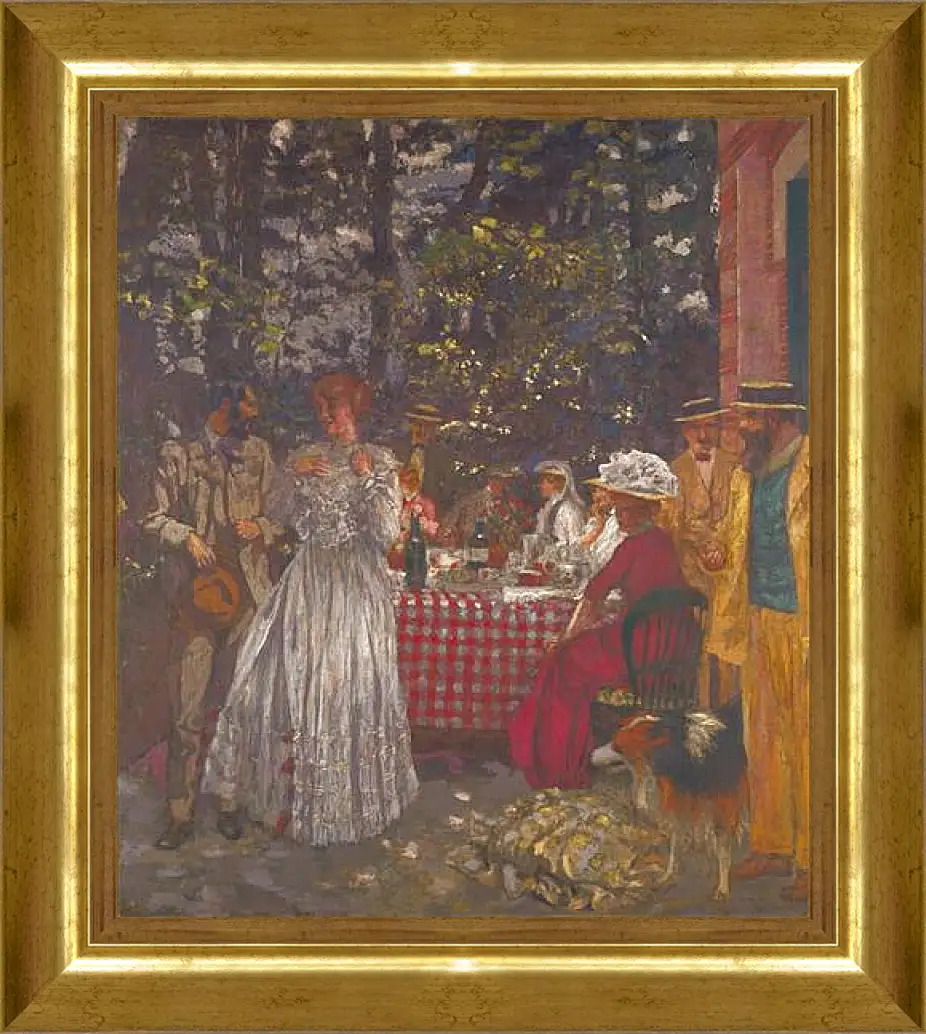 Картина в раме - The Terrace at Vasouy, the Lunch. Эдуар Вюйар