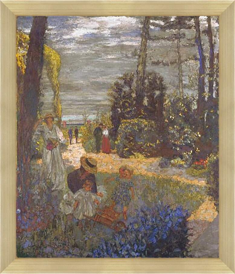 Картина в раме - The Terrace at Vasouy, the Garden. Эдуар Вюйар