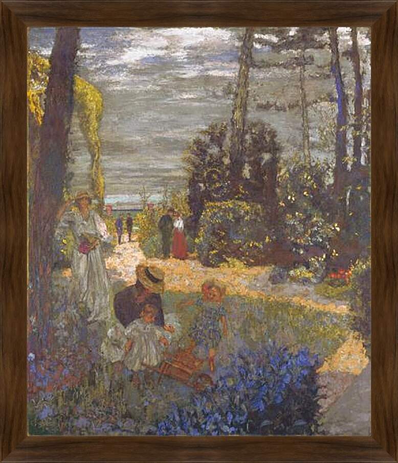 Картина в раме - The Terrace at Vasouy, the Garden. Эдуар Вюйар