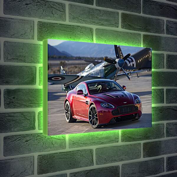 Лайтбокс световая панель - Aston Martin и самолет
