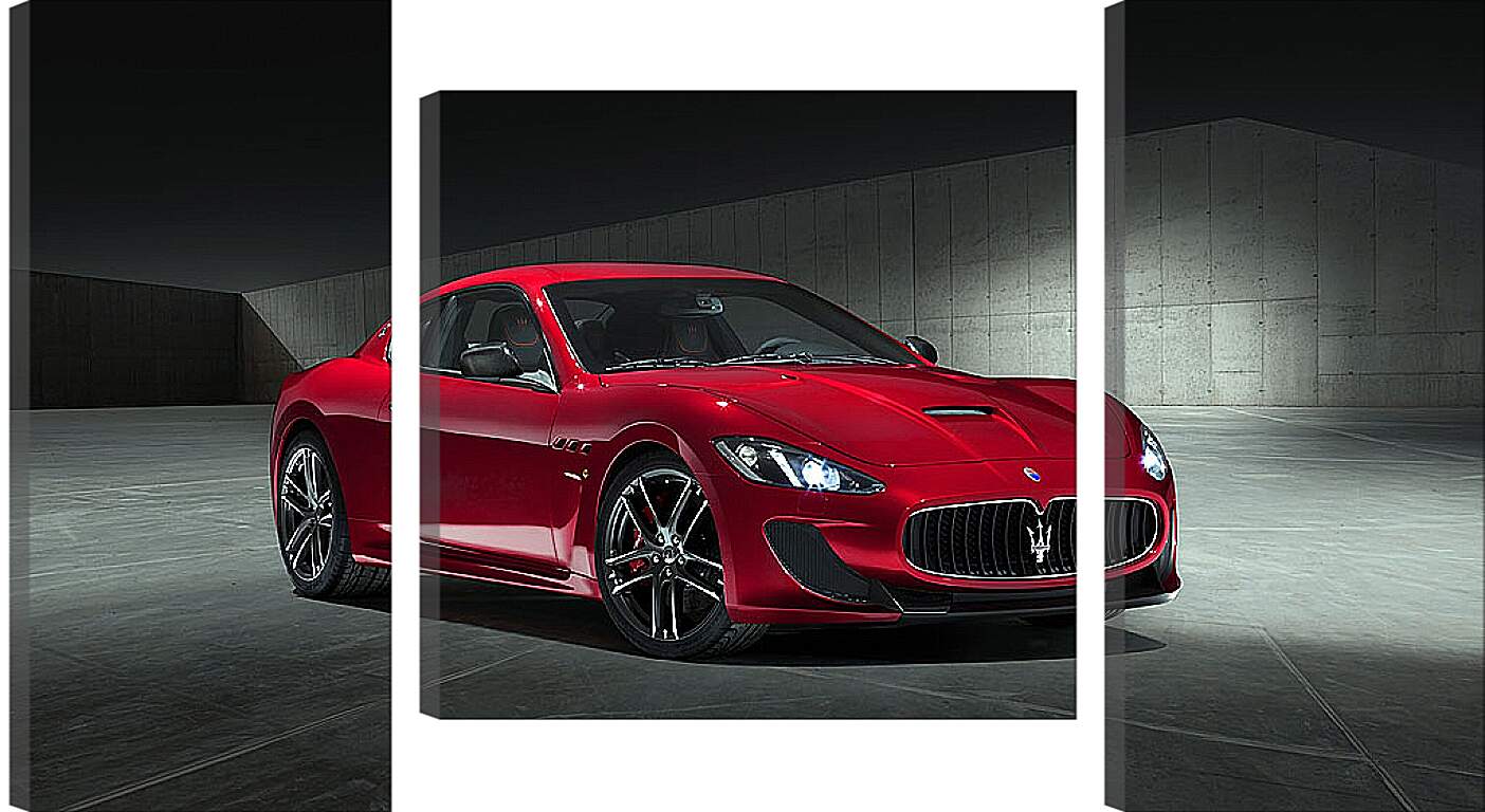 Модульная картина - Красный Мазерати (Maserati)