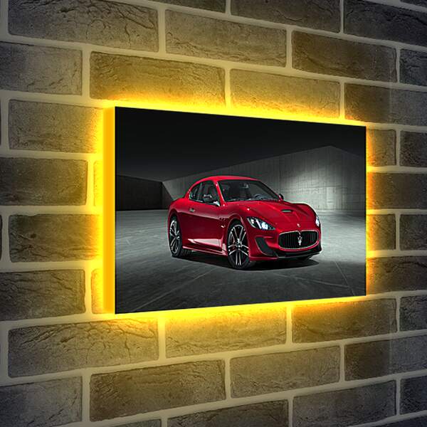 Лайтбокс световая панель - Красный Мазерати (Maserati)