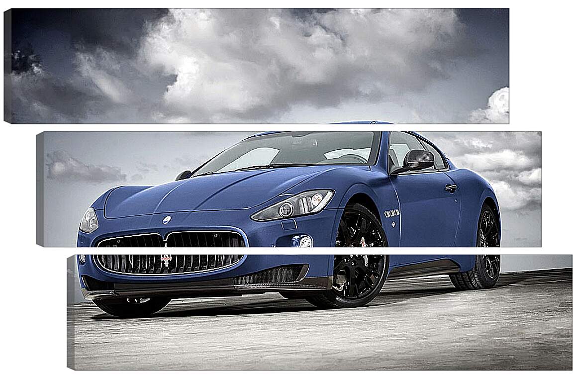 Модульная картина - Синий Мазерати (Maserati)