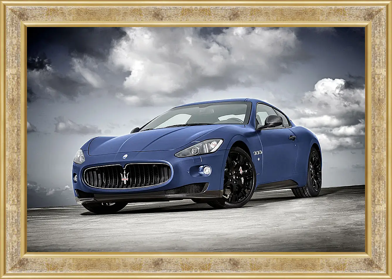 Картина в раме - Синий Мазерати (Maserati)